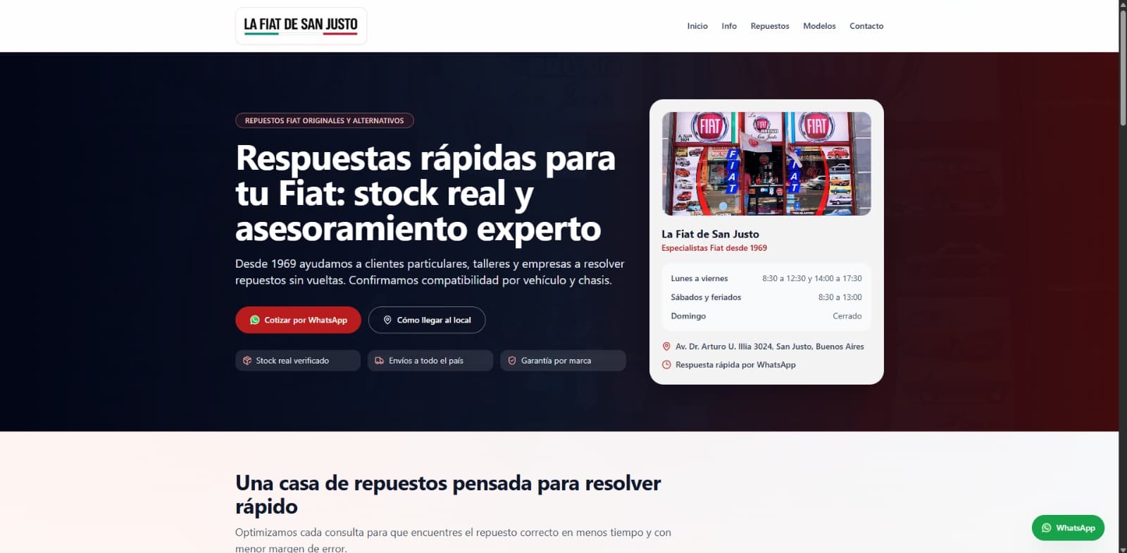 La Fiat de San Justo - Landing